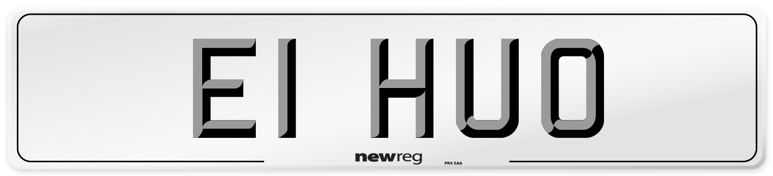 E1 HUO Number Plate from New Reg
